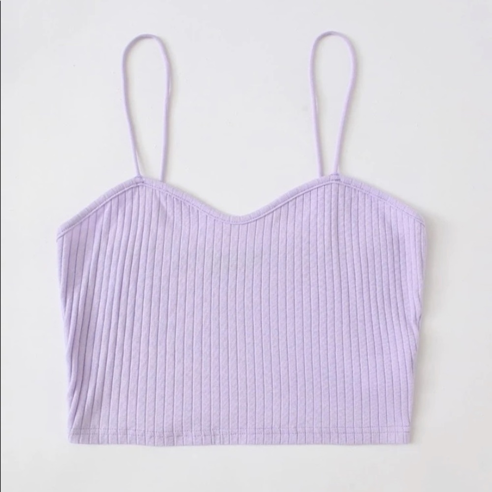 Purple tank cropped top